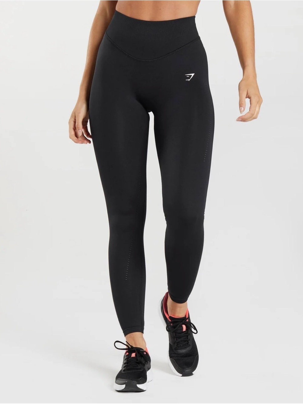 🦈 LIKE NEW Gymshark Sweat Seamless Pants Sculpt Leggings - Black - Sz Medium